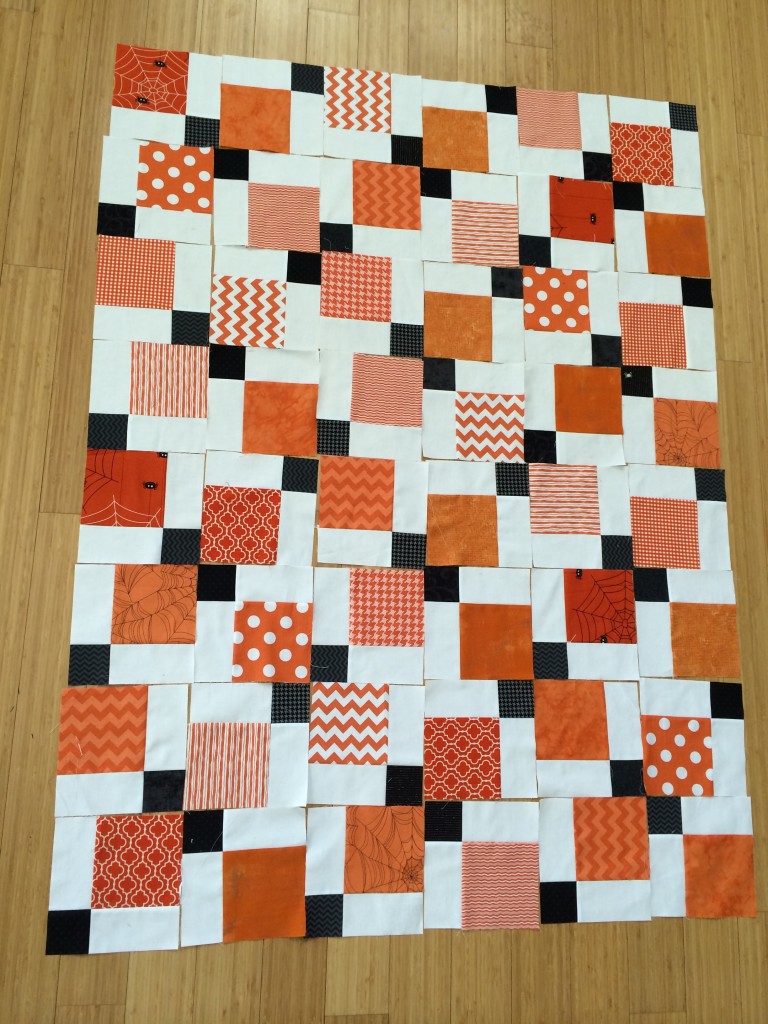 Halloween Disappearing 9 Patch Quilt