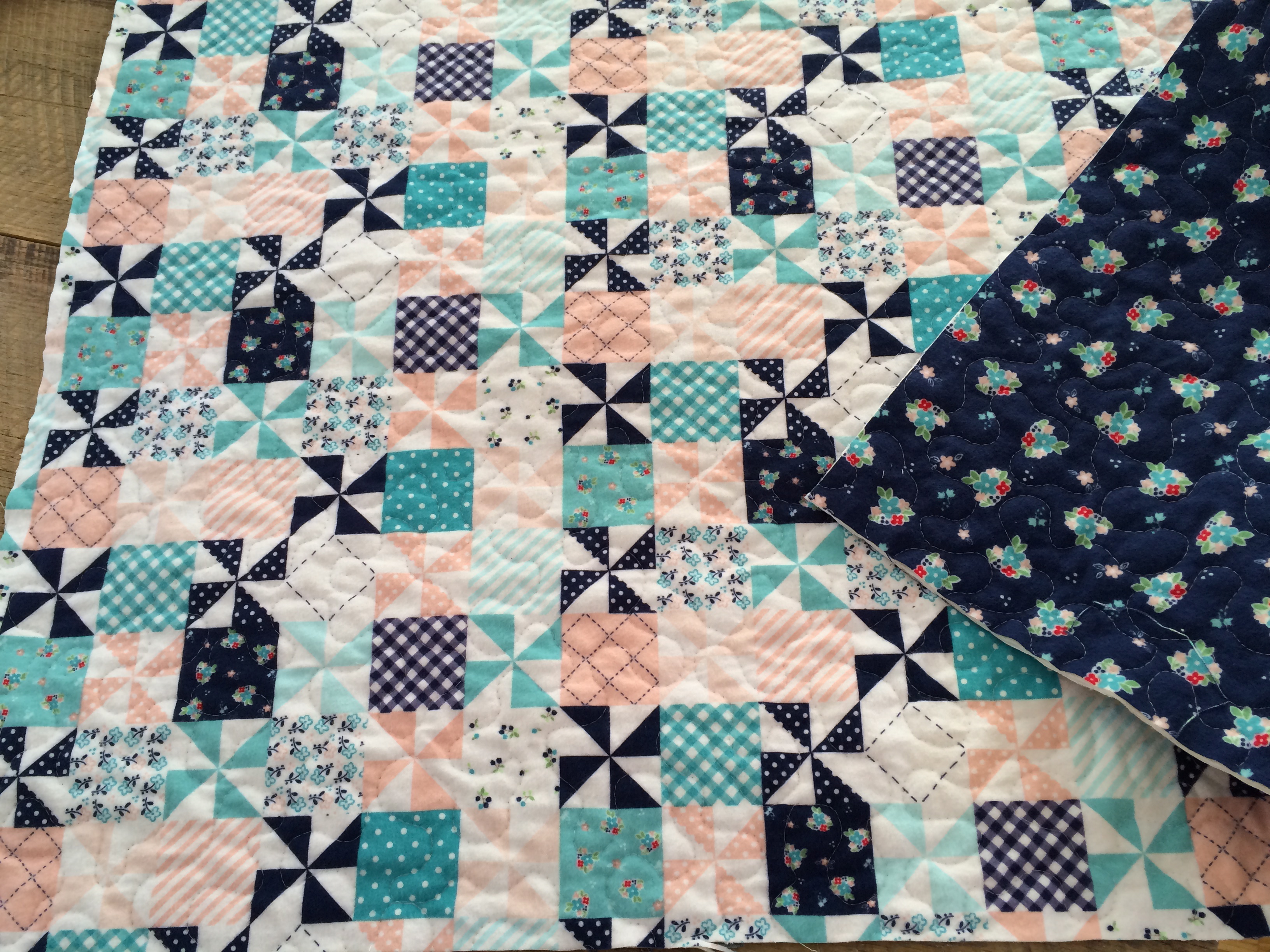 Riley Blake Flannel Baby Quilt And Burpers Tutorial