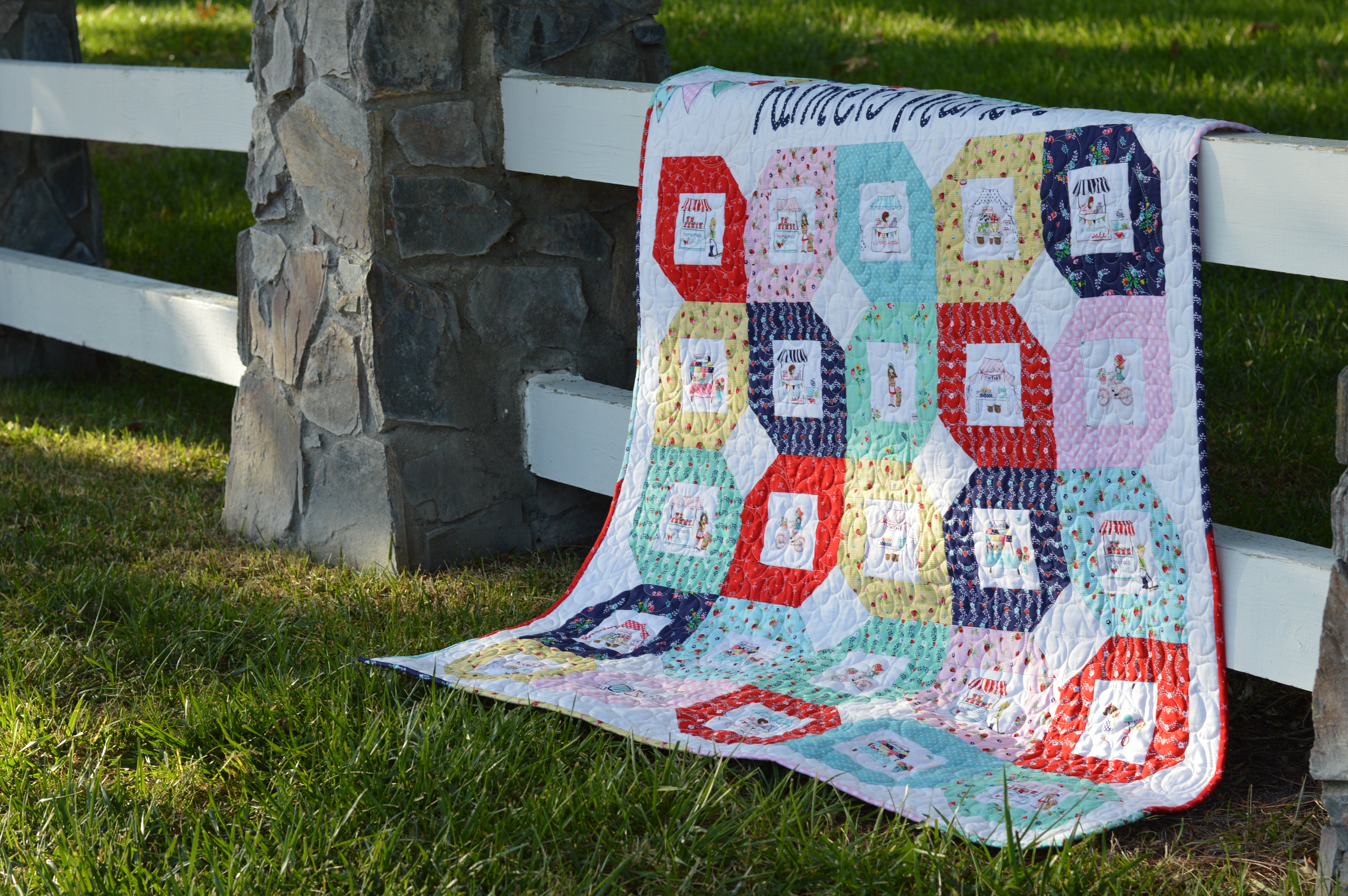 Farmers Market Quilt Pattern Featuring Riley Blake Designs Vintage Market