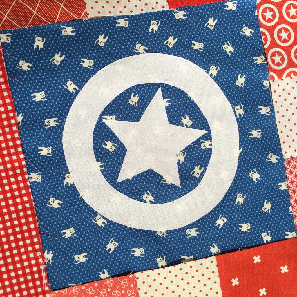 Captain America Inspired Quilt a Patriotic Quilt 