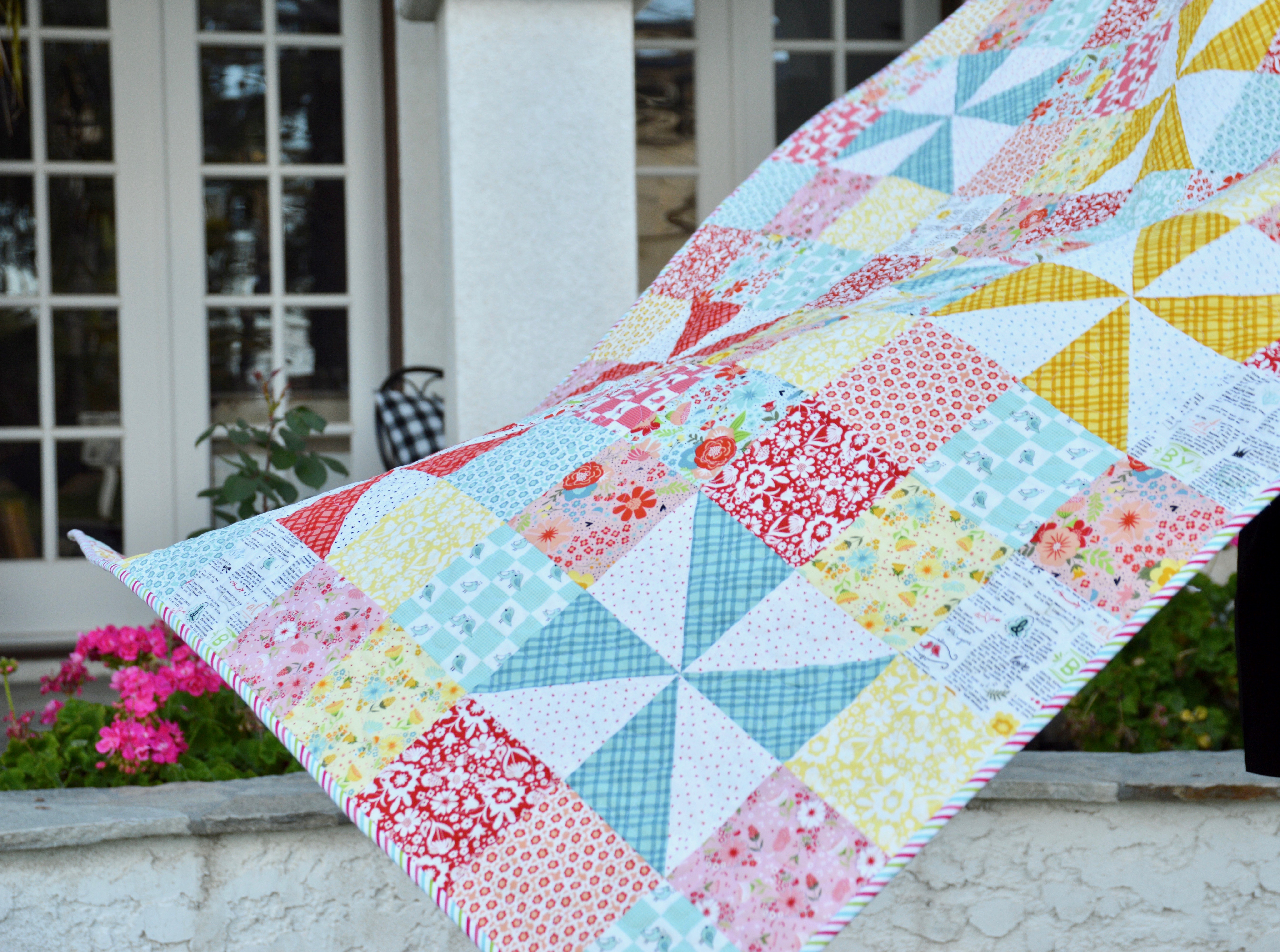 Pinwheels Patches Quilt Tutorial