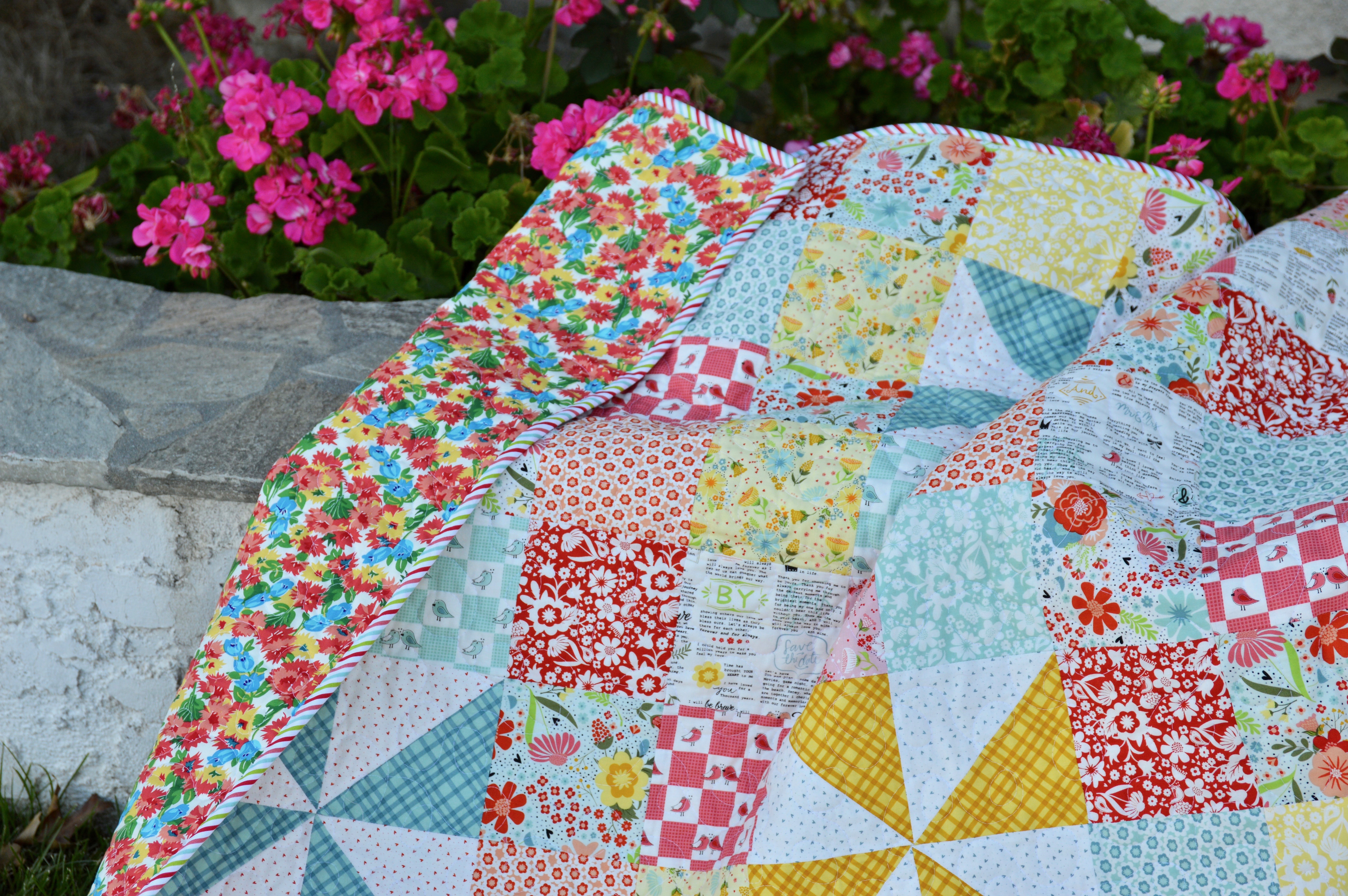 Pinwheels Patches Quilt Tutorial