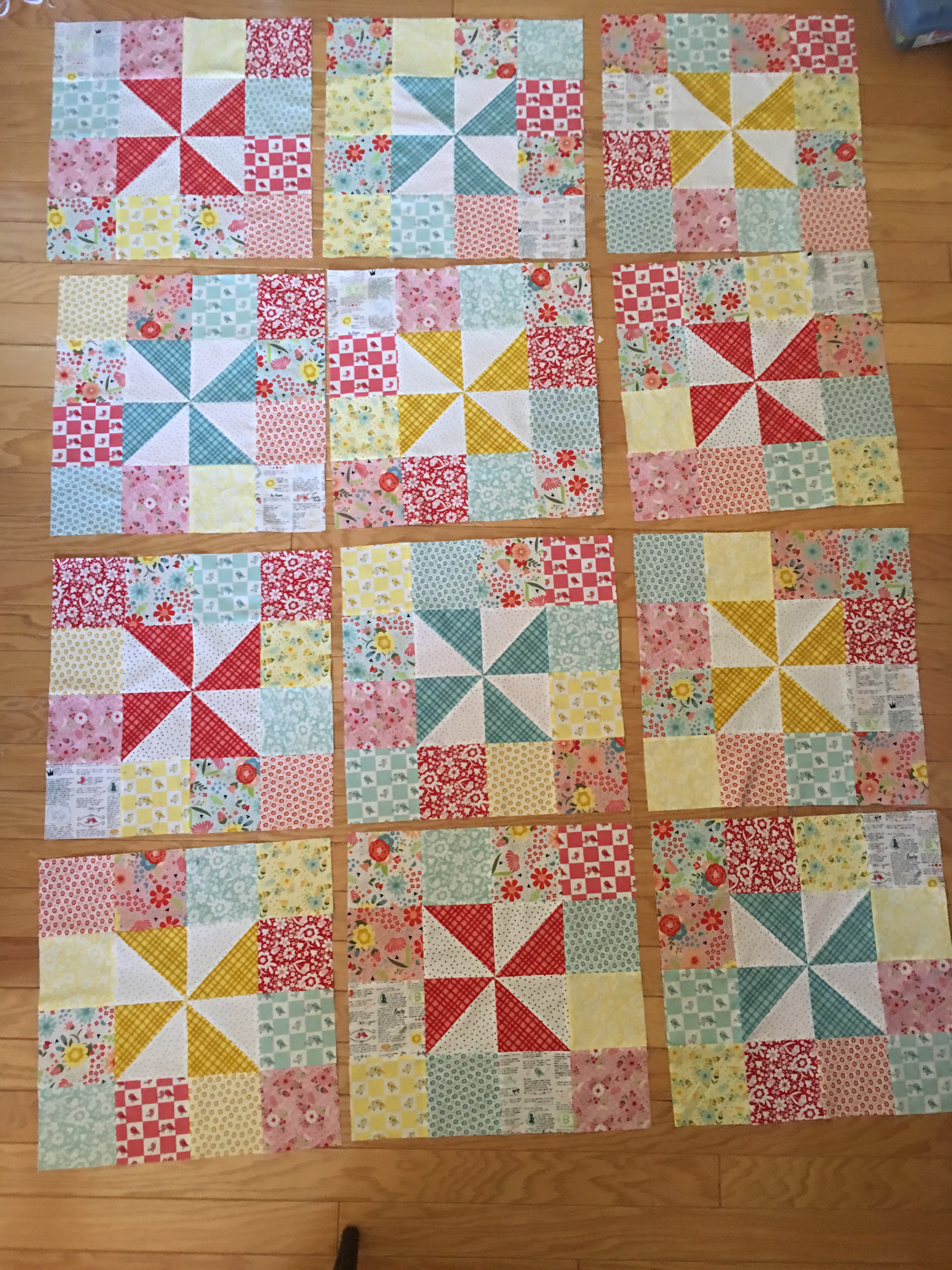 Pinwheels Patches Quilt Tutorial