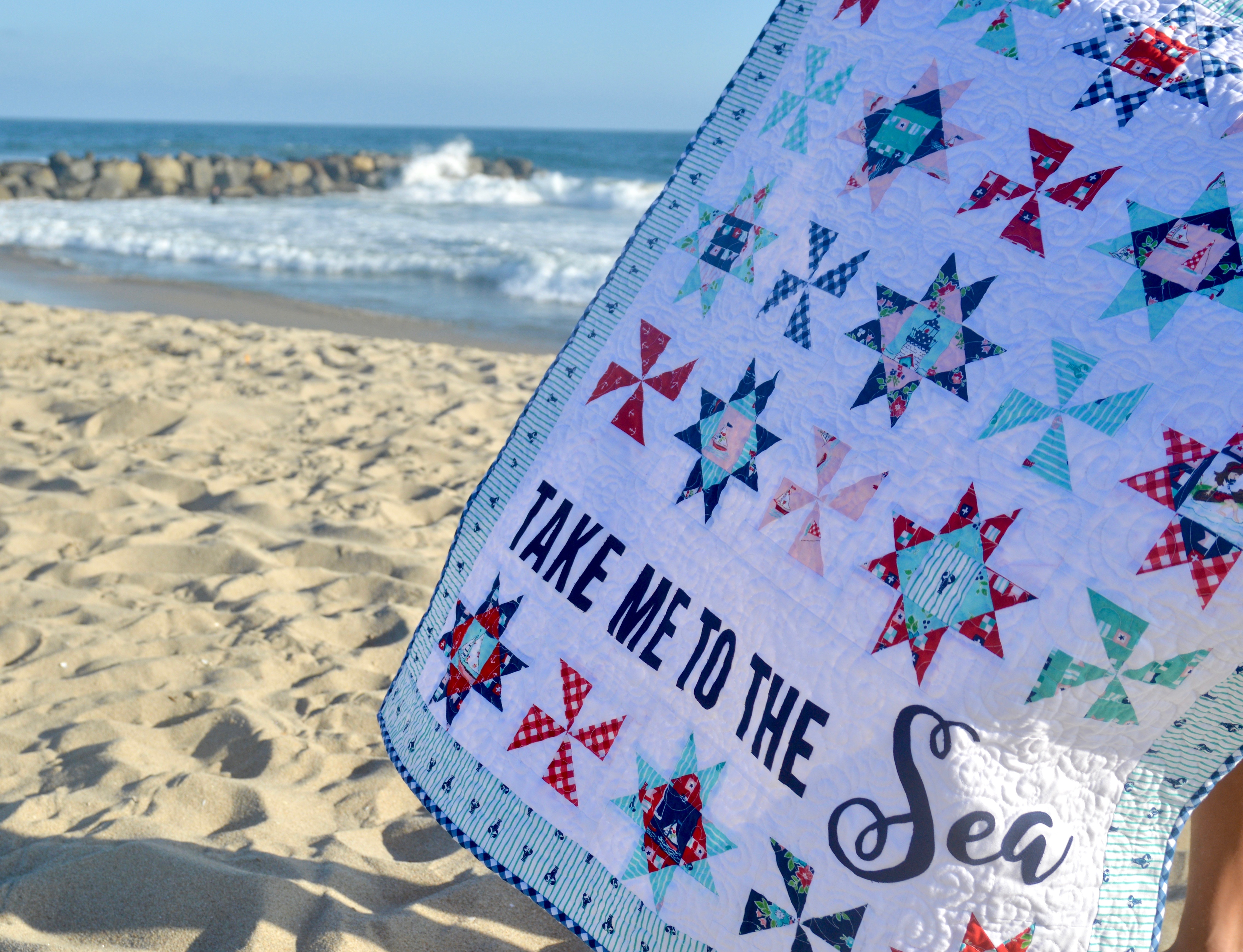 Take Me To The Sea Quilt Pattern Featuring Seaside By Riley Blake Designs