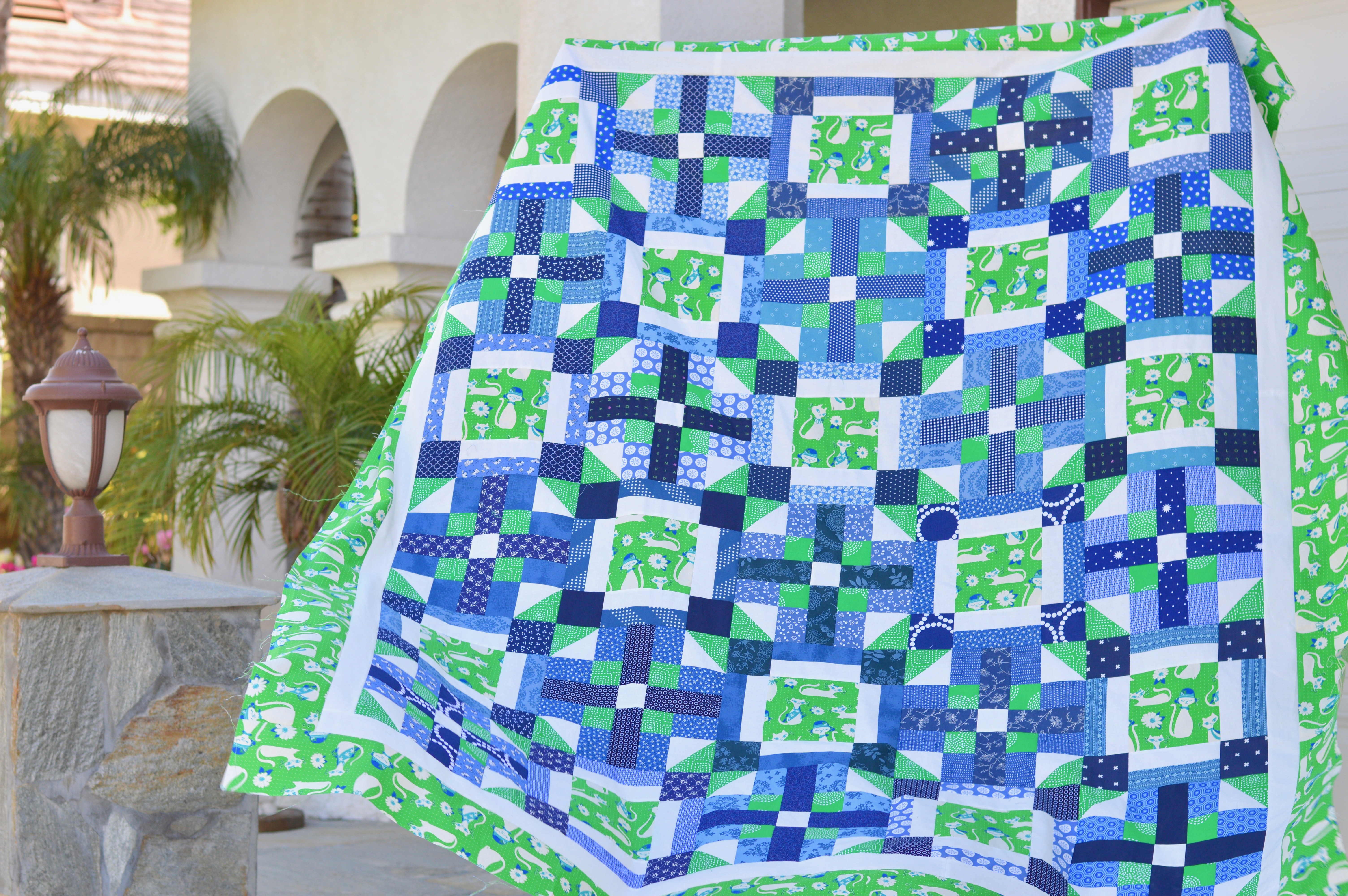 Blue Green Quilt Pattern