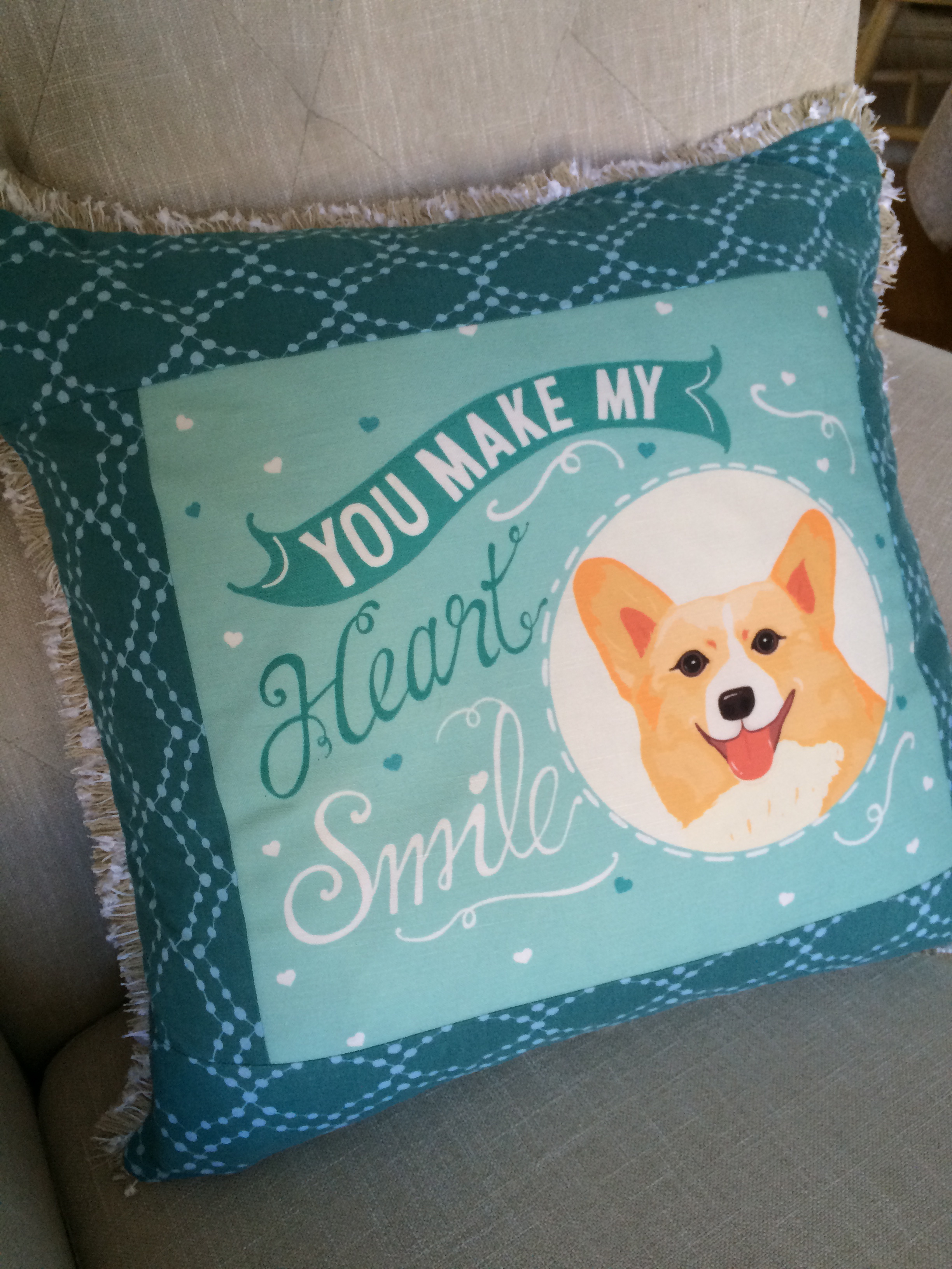 corgi easter pillow