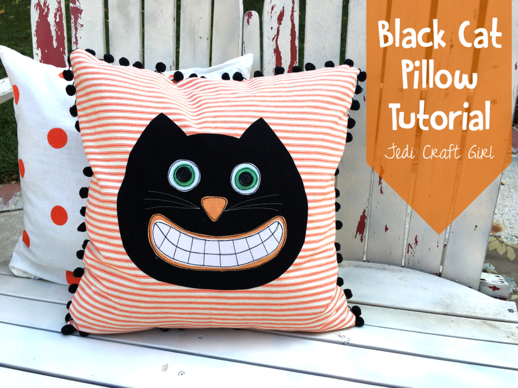 black cat pillow pet