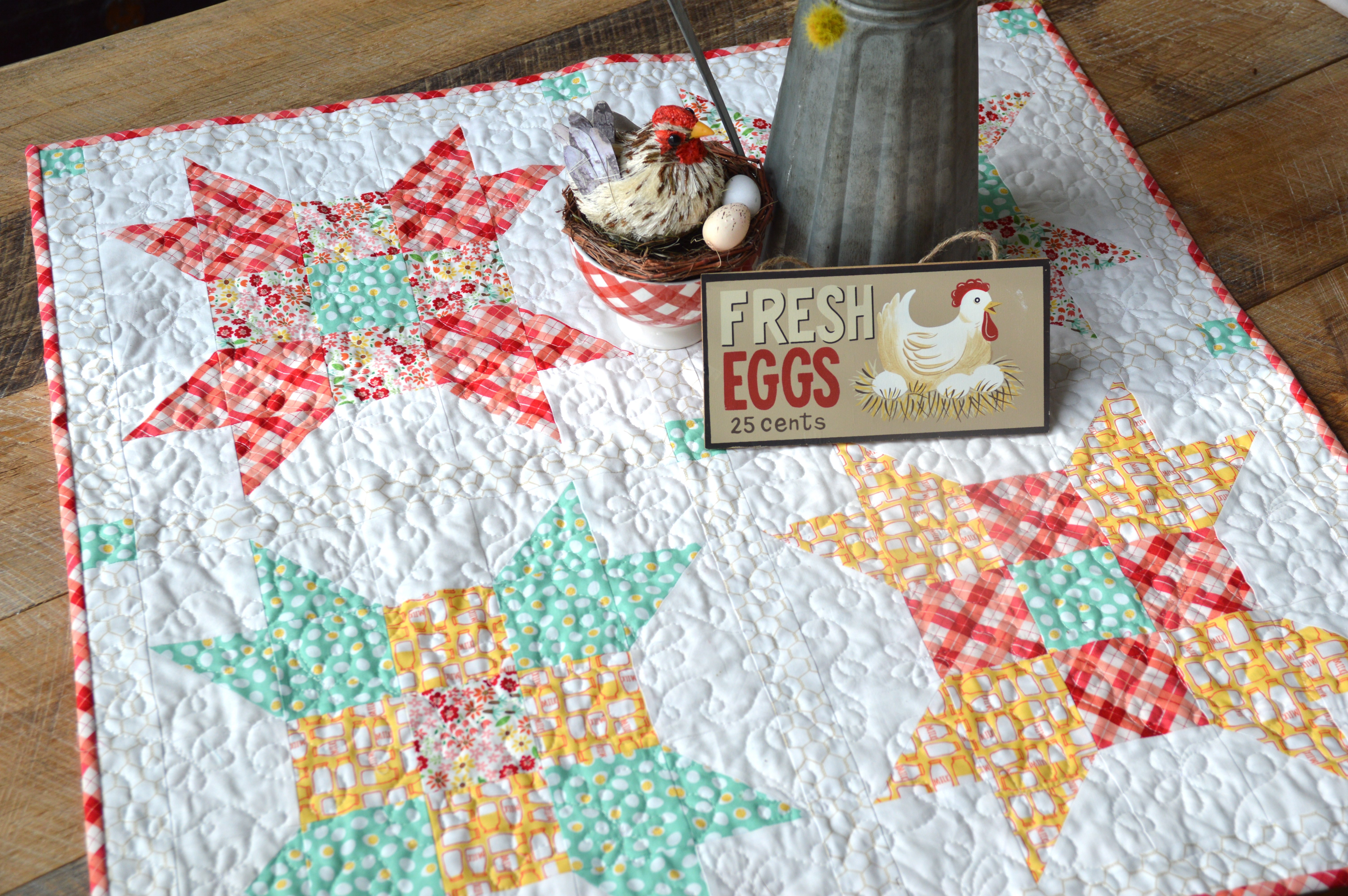 Five Fat Quarter Fun Free Quilt Pattern Fresh Eggs