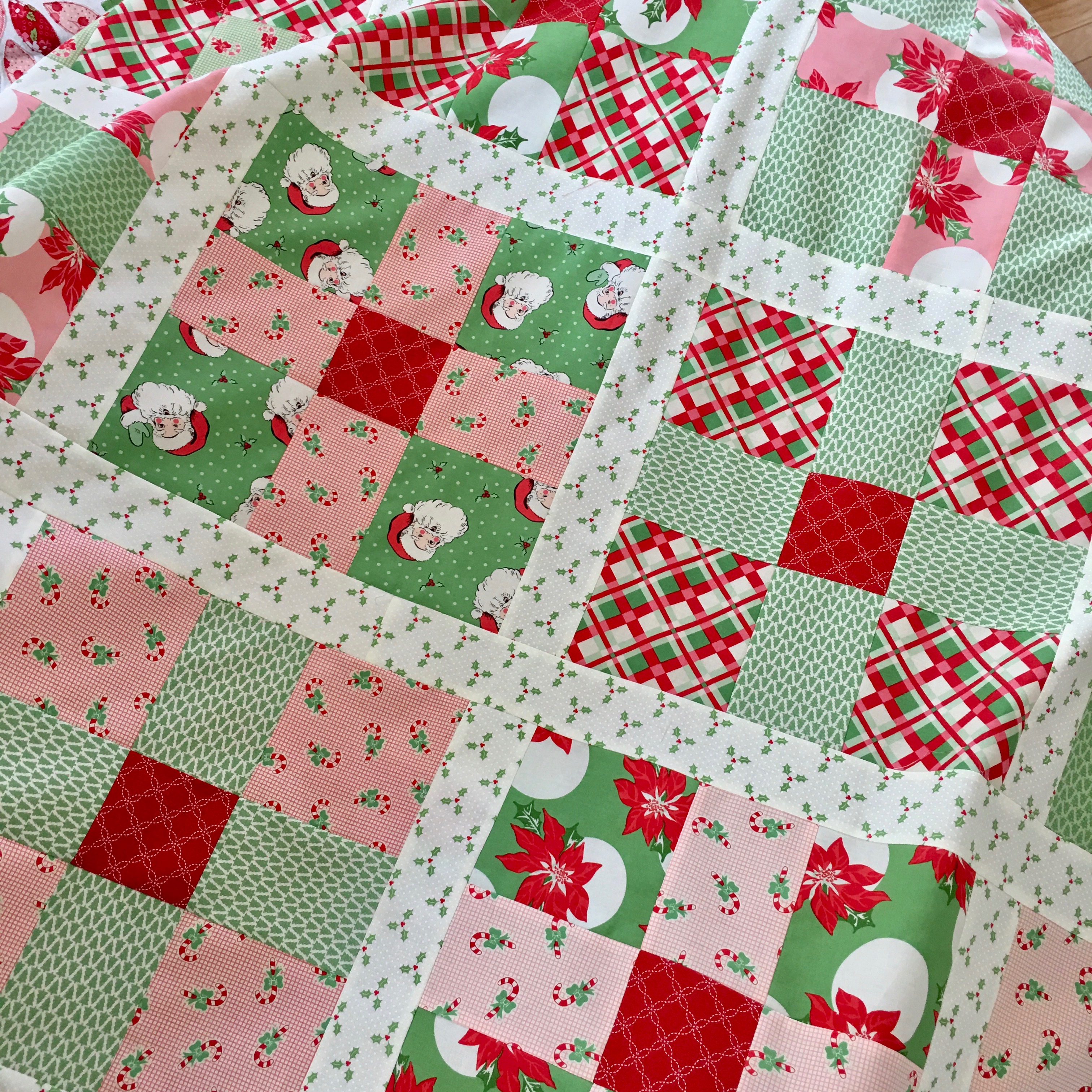 Uneven 9 Patch Quilt Pattern Featuring Swell Christmas