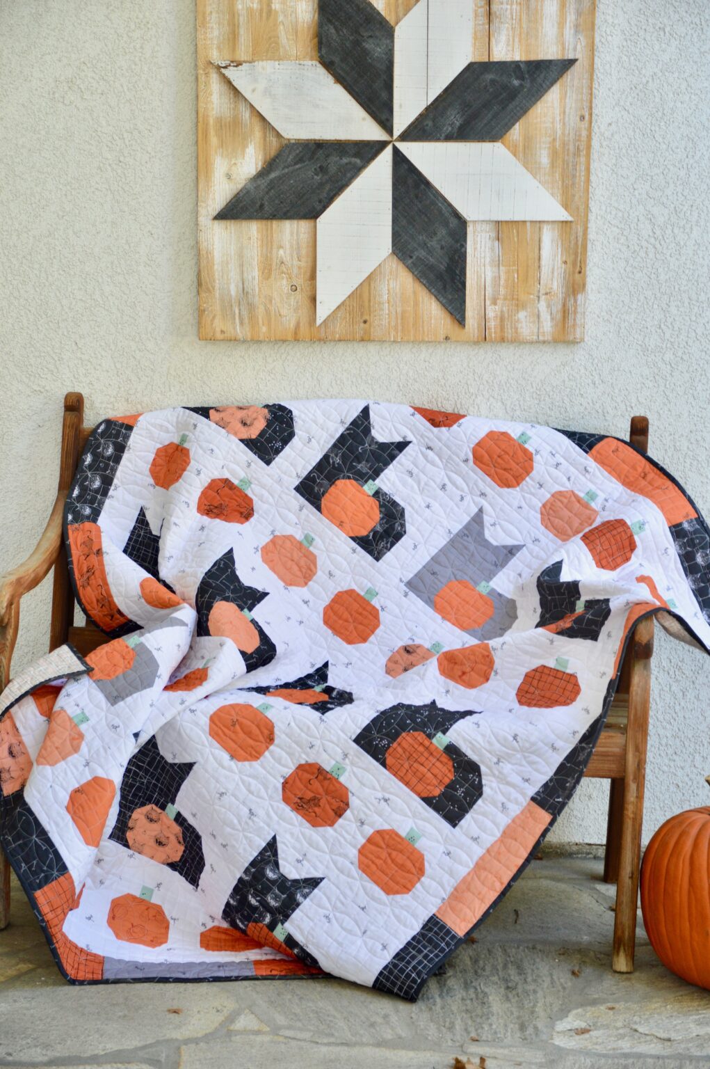 Pumpkins And Cats Quilt Pattern